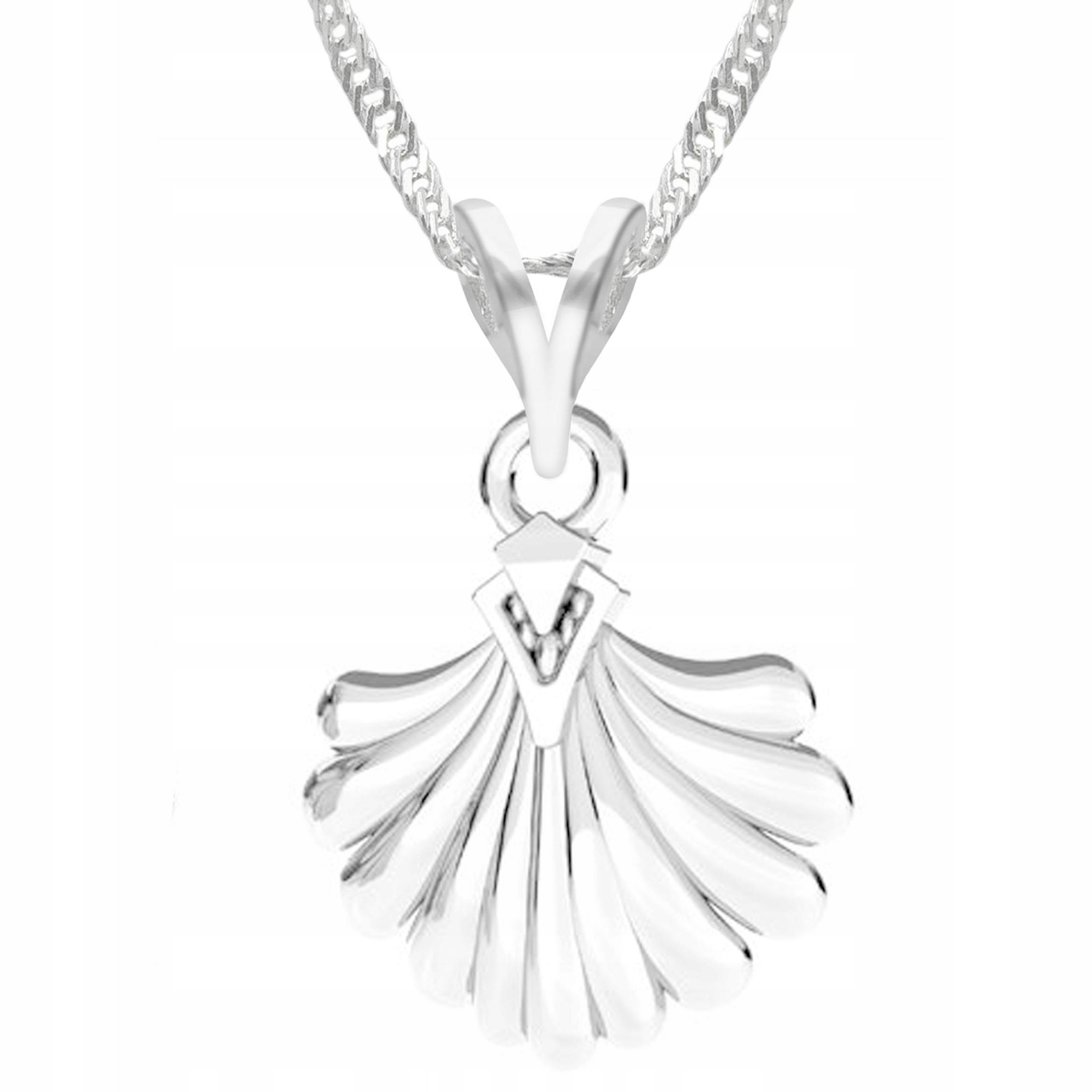 Stříbrný náhrdelník Mušle Moře Oceán Mušle Motiv Stříbro 925