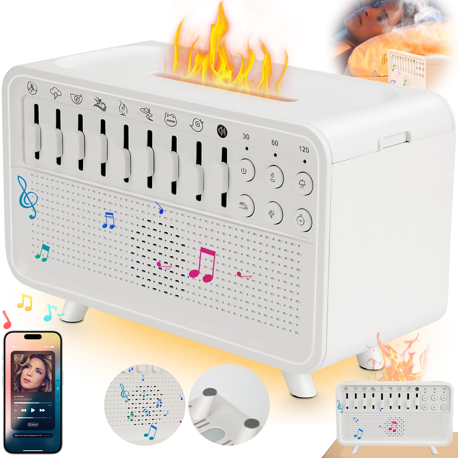 Aromatly Flame Difuzér Vonný Zvlhčovač Vzduchu Krb Aromaterapie