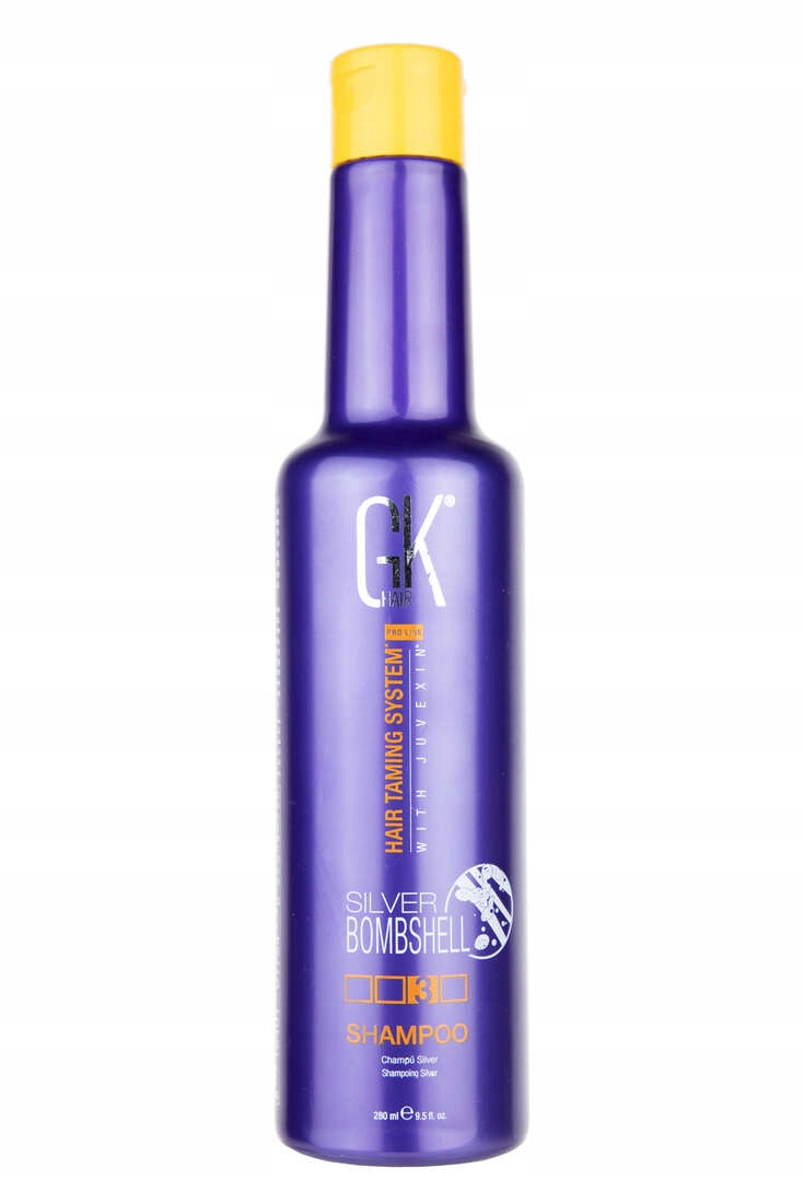 GkHair Global Keratin Stříbrný Šampon zdůrazňuje chladivé odlesky 280 ml