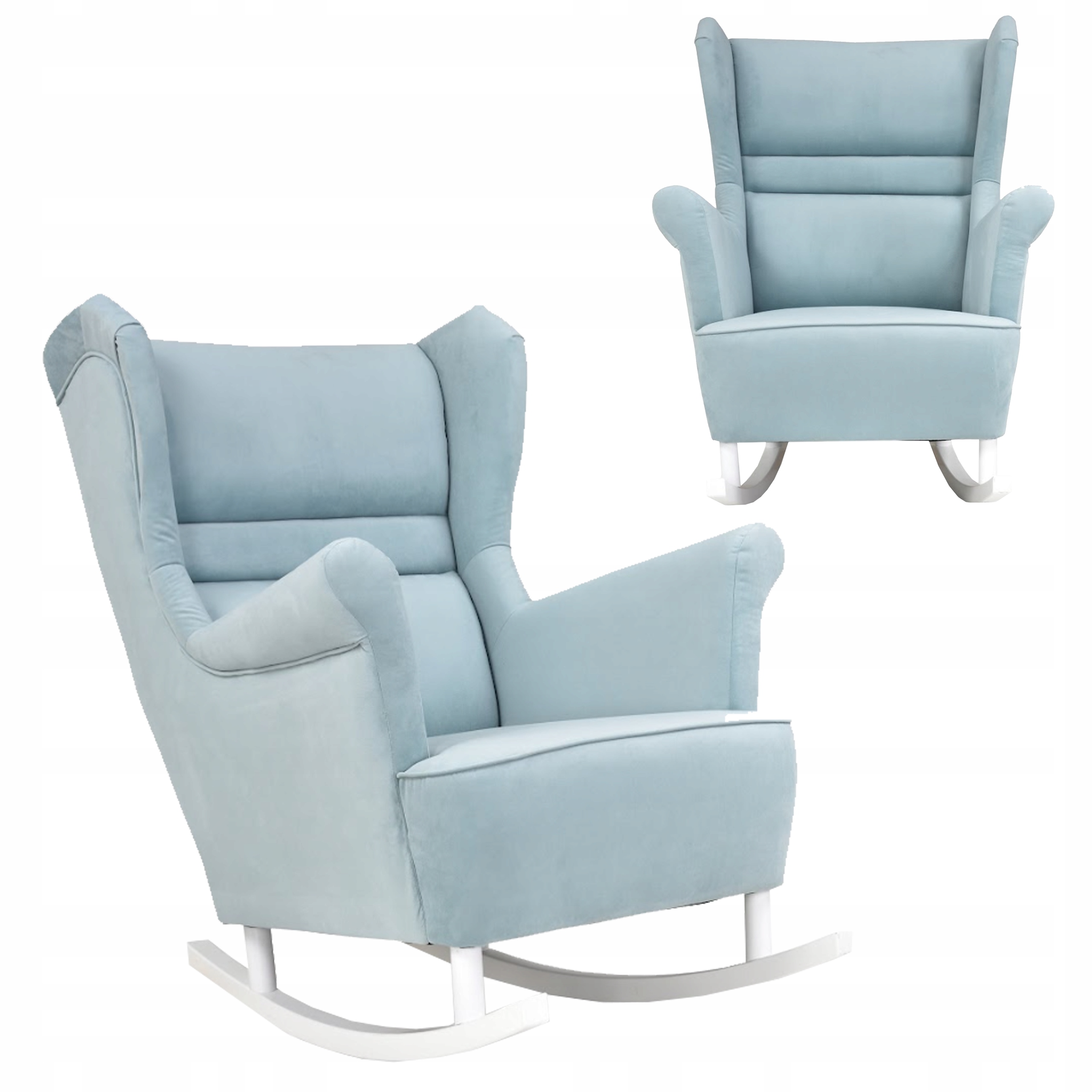 Křeslo Zoja houpací skandinávský Family Meble modrý