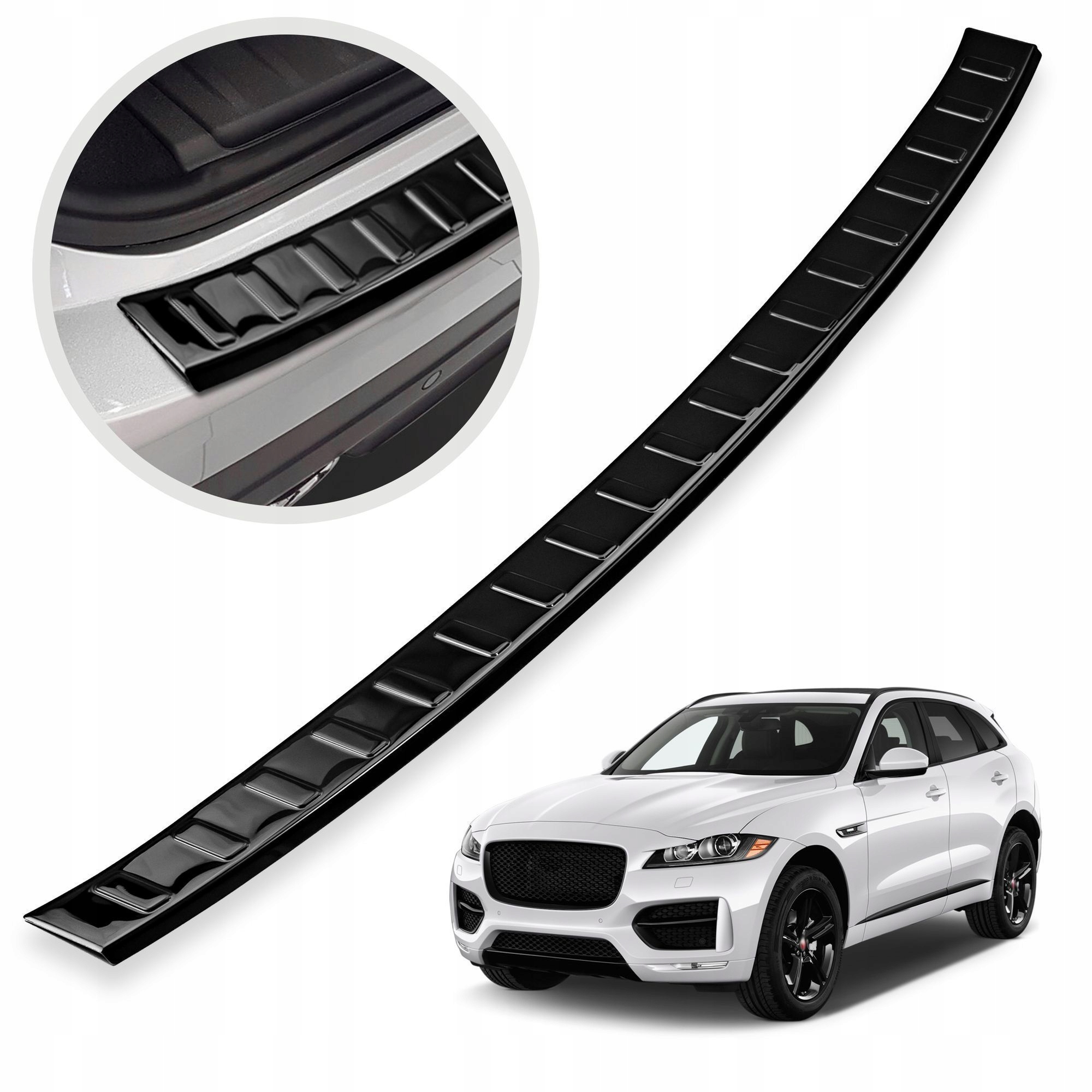 Ochranná lišta na zadný nárazník pre Jaguar F-pace 2016-2024 oceľ