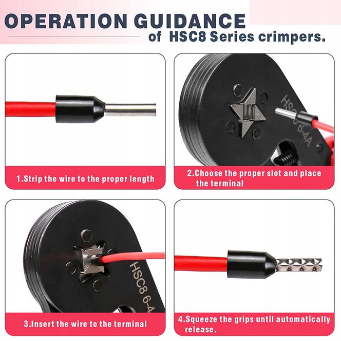 TULEJKI ZAKOŃCZENIE KABLA 1200 SZT ZACISKARKA Numer katalogowy części JML01