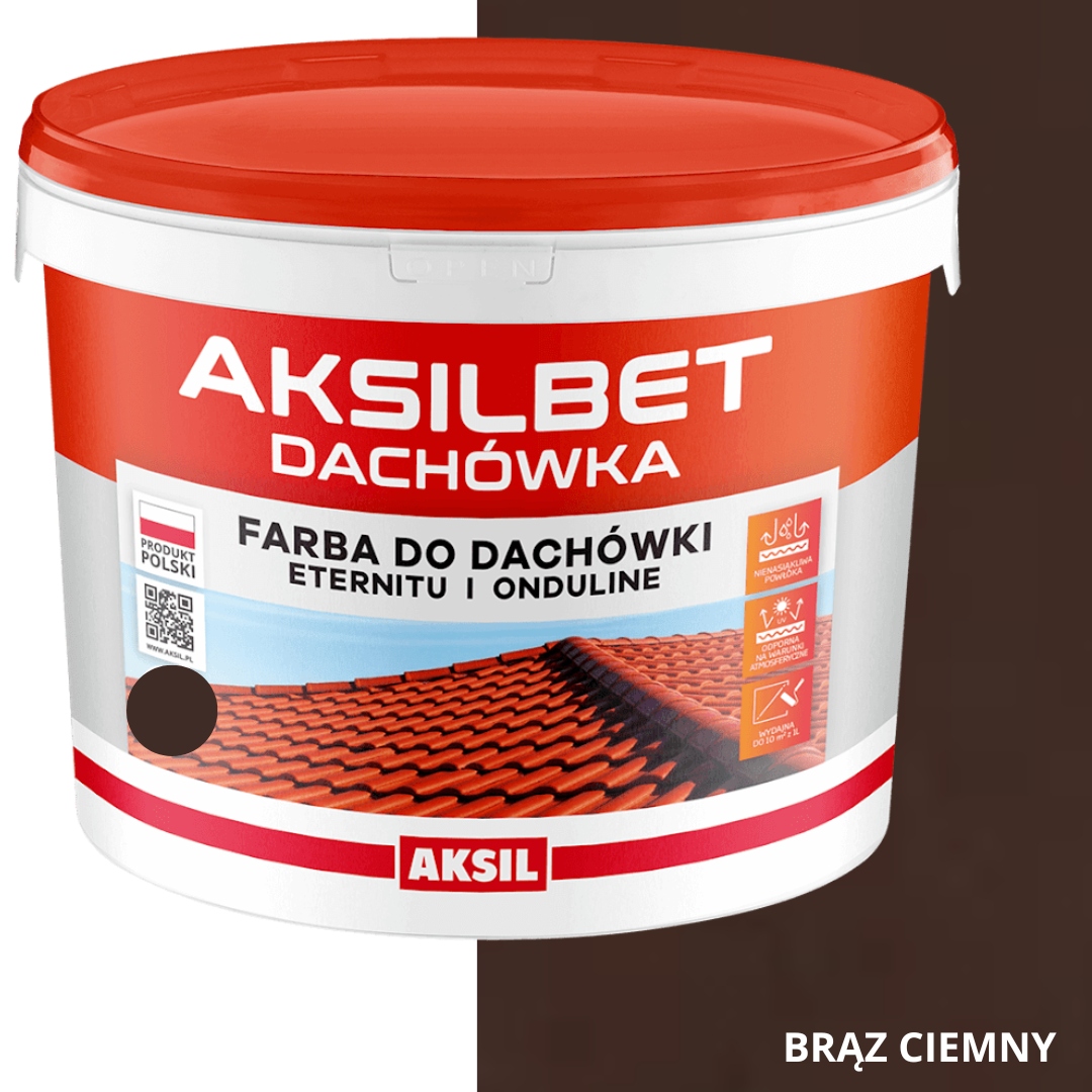 Aksilbet Strešná Krytina Farba 10L Hnedý Tmavý Ral 8017