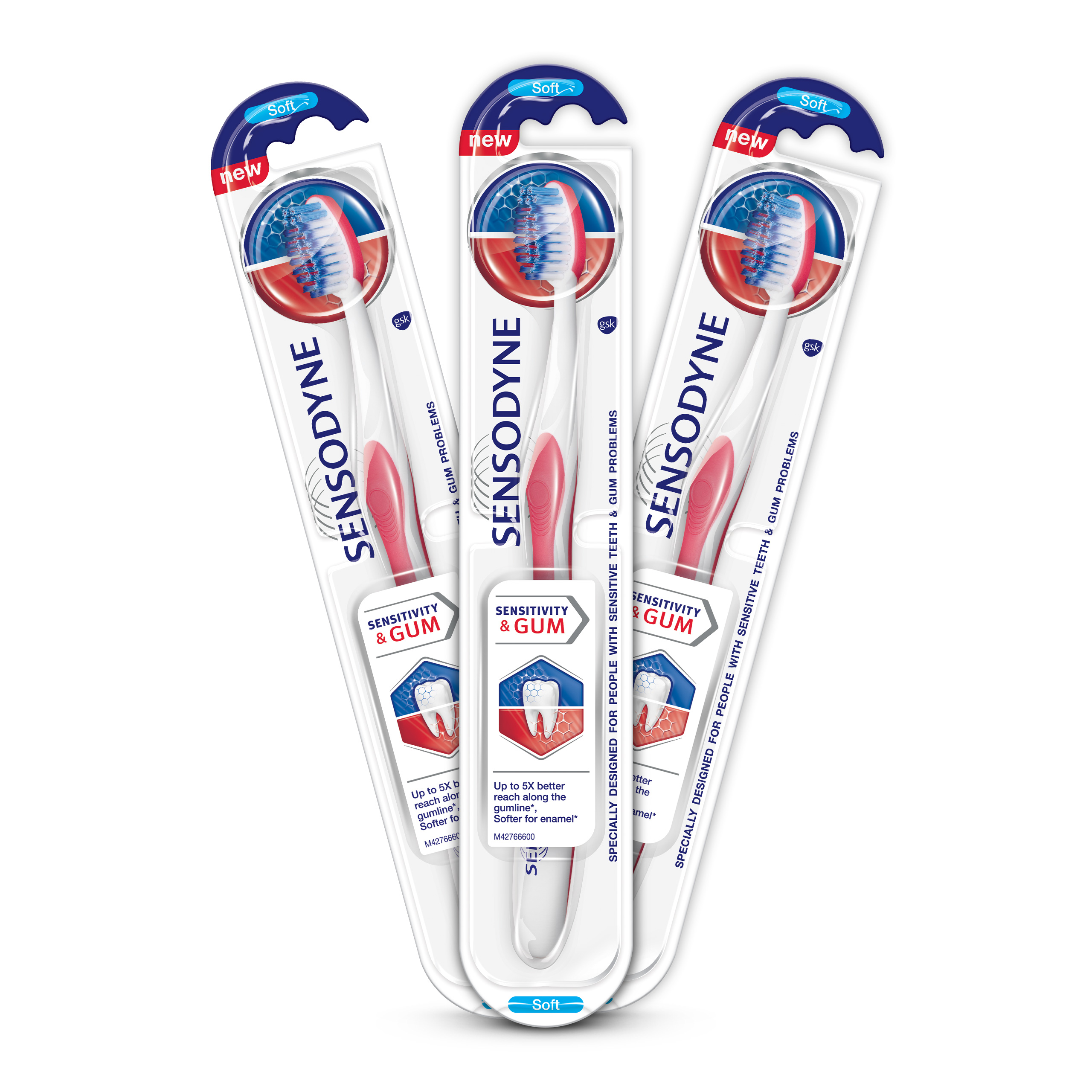 

Sensodyne 3 szczoteczki do zębów Soft Nadwrażliwe