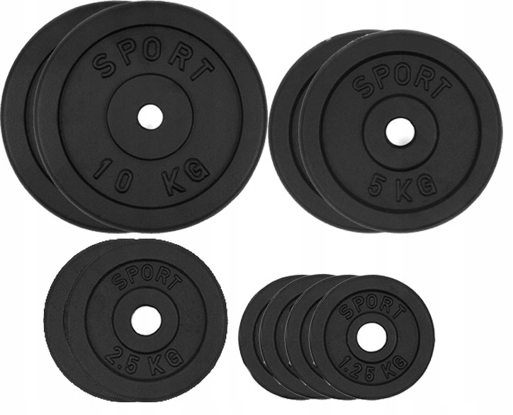 

Obciążenie Żeliwne 40 kg Zestaw 10 talerzy 28,5mm