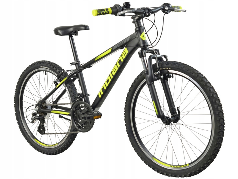 Rower młodzieżowy Indiana X-Pulser 2.4 24 cale dla chłopca Czarno-żółty