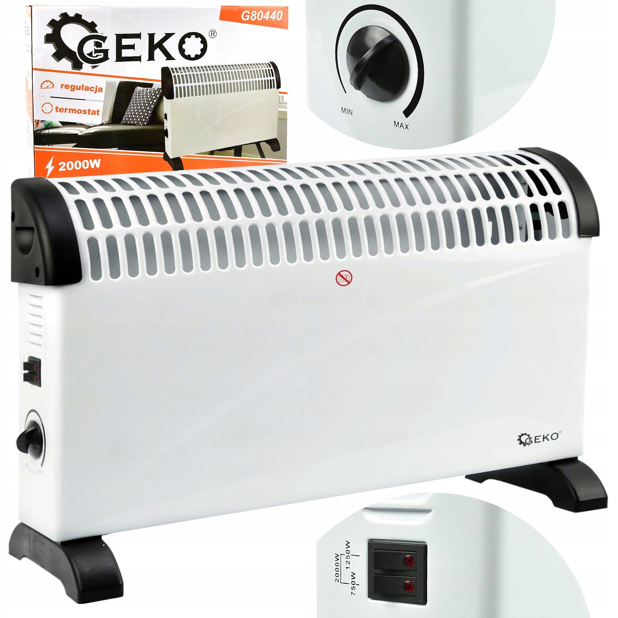 

Grzejnik Elektryczny Konwektorowy Termostat 2000W