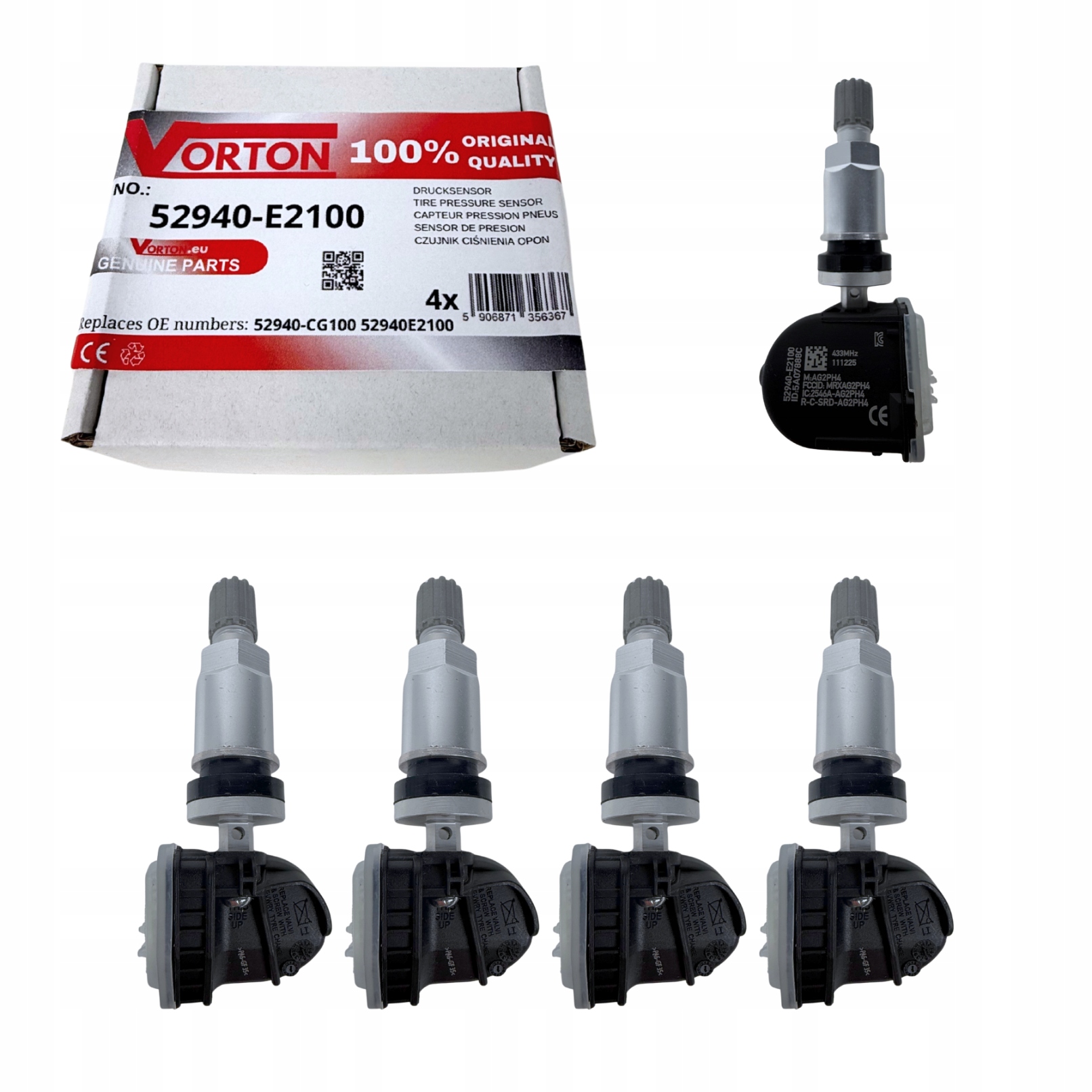 4x Senzor Tlaku Vzduchu Pneumatík Tpms Kia Niro Ev 2 3 4 5 6 K4