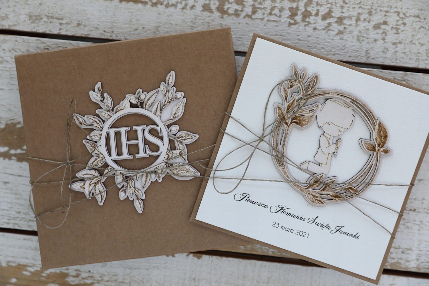 Pohlednice na společenství suvenýr společenství s personalizací v krabičce přání