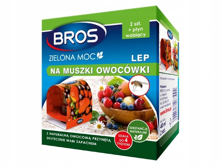 

Bros Lep na muszki owocówki Zielona Moc 2szt