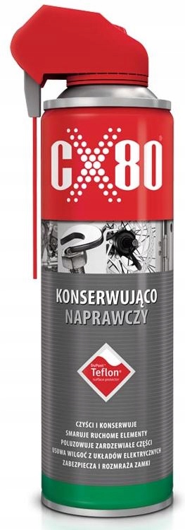 

CX80 Konserwująco Naprawczy Teflon Duo Spray 500ML