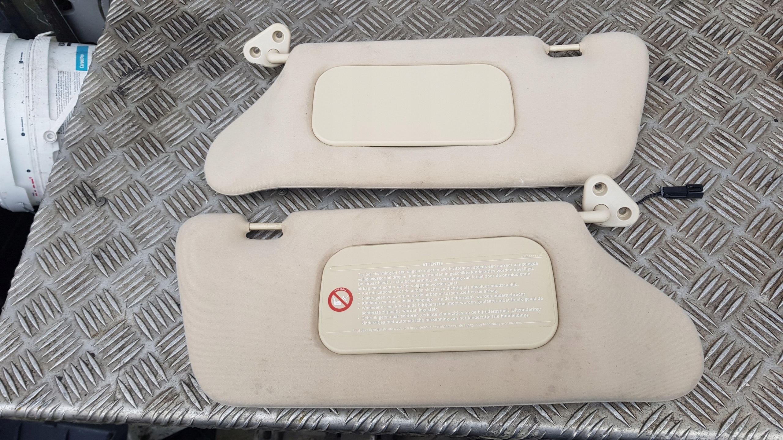 MERCEDES ML W163 visor cover PRZECIWSLONECZNA left right