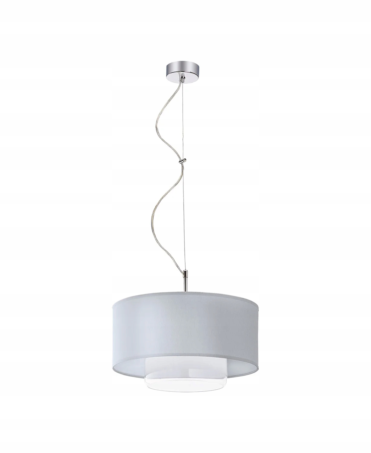 Jupiter Závesná lampa Aveo strieborná E27 sklenená, moderná, 15 W