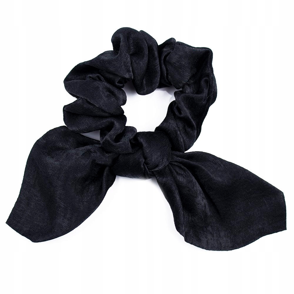 

Gumka Do Włosów czarna Apaszka scrunchie Frotka