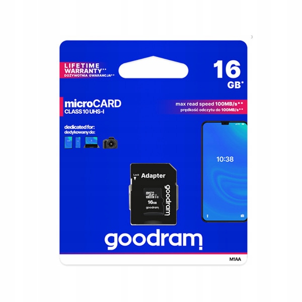 

Karta Pamięci Microsd 16GB Uhs-i Goodram Z Adapter