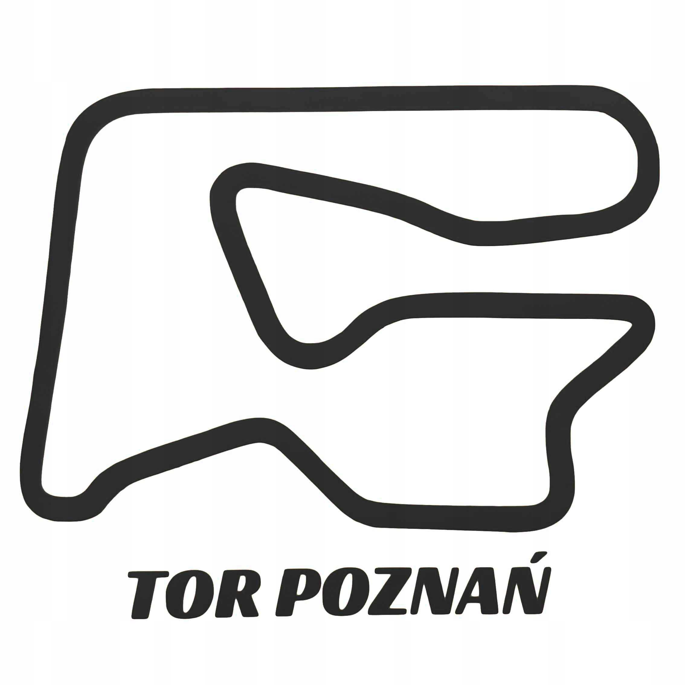 Czarna naklejka F1 tor poznań formuła 1 wycinana z folii 15cm