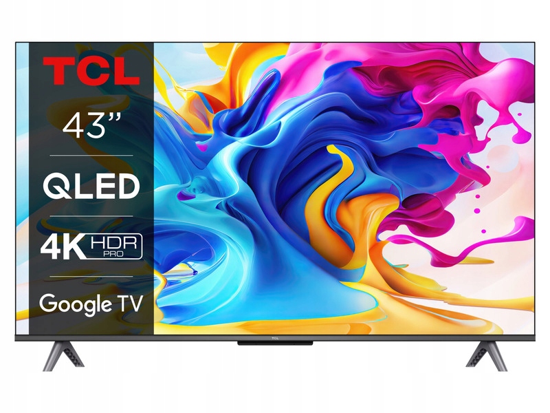 Telewizor TCL 43C645 QLED 4K Google TV HDR10 Atmos Marka TCL
