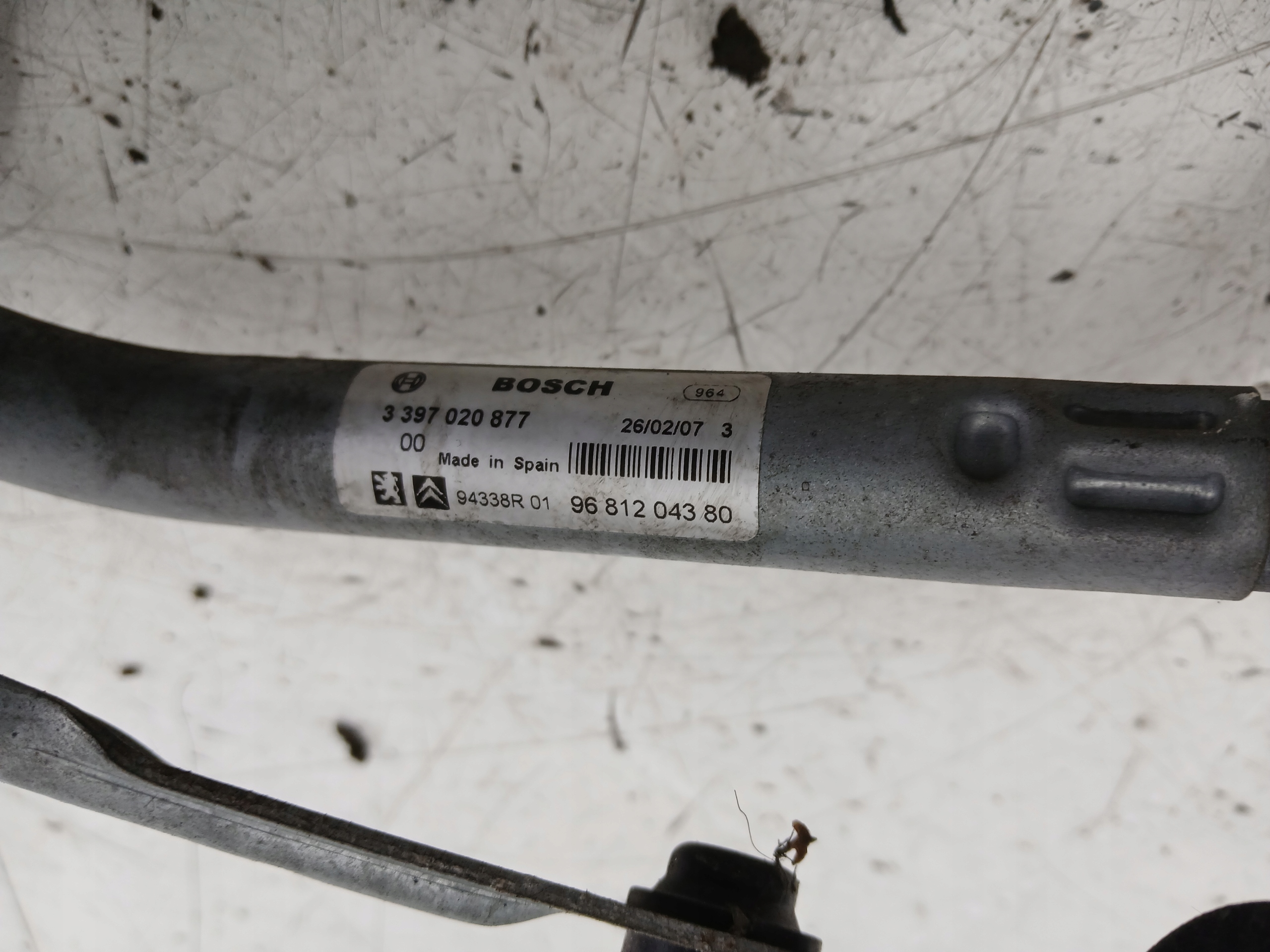 PEUGEOT 207 CC wiper mechanism front 9681204380