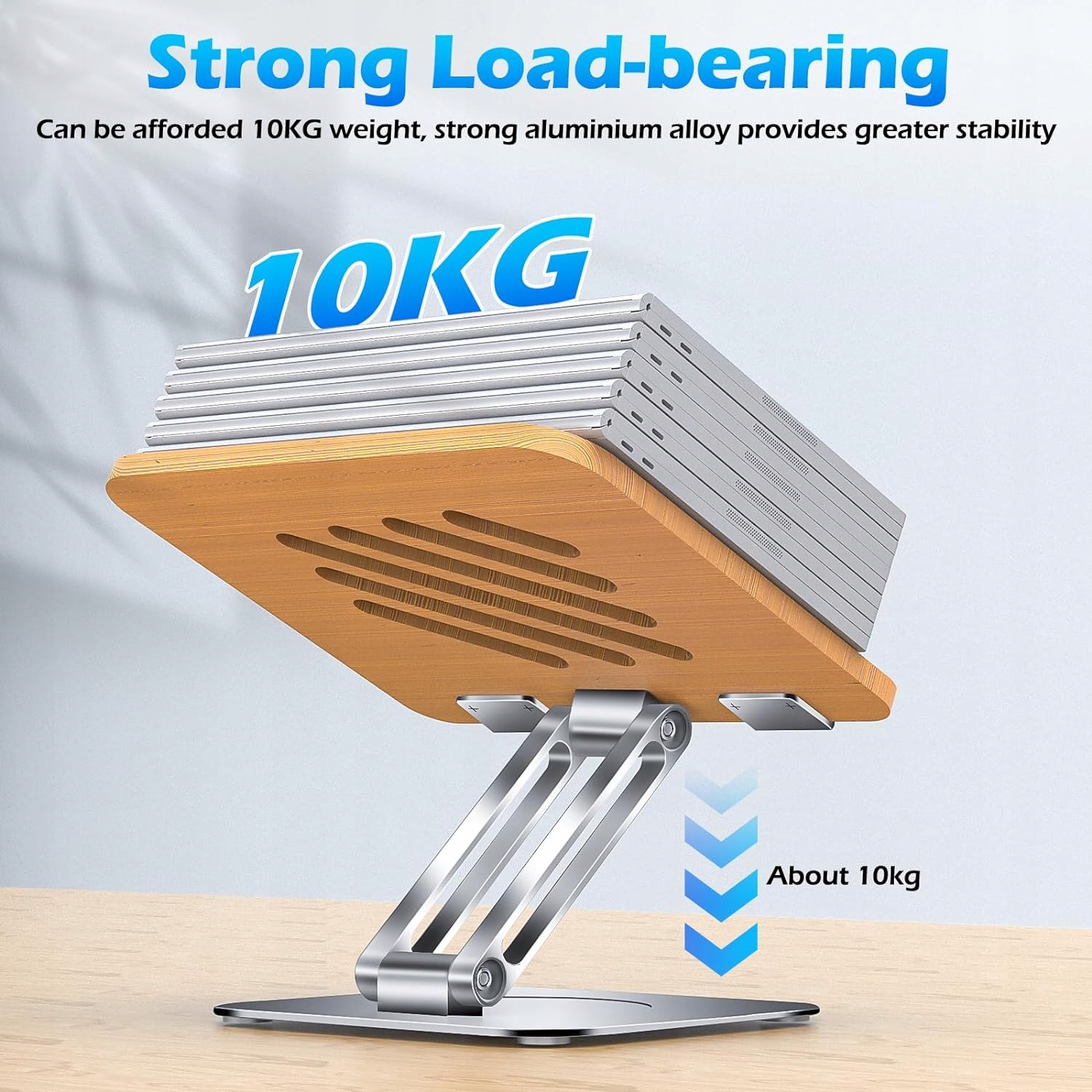 stojak pod laptop obrotowy aluminium - bambus Marka inna