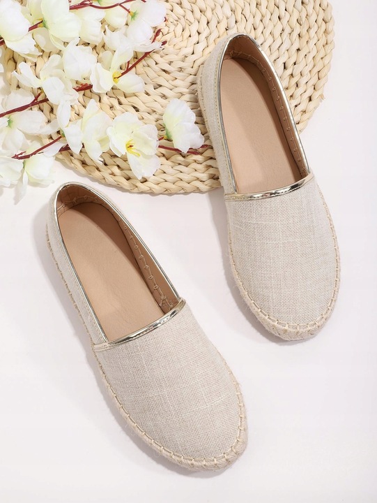 SHEIN ESPANDRYLE DAMSKIE PŁASKIE BEŻ R39 Y319083