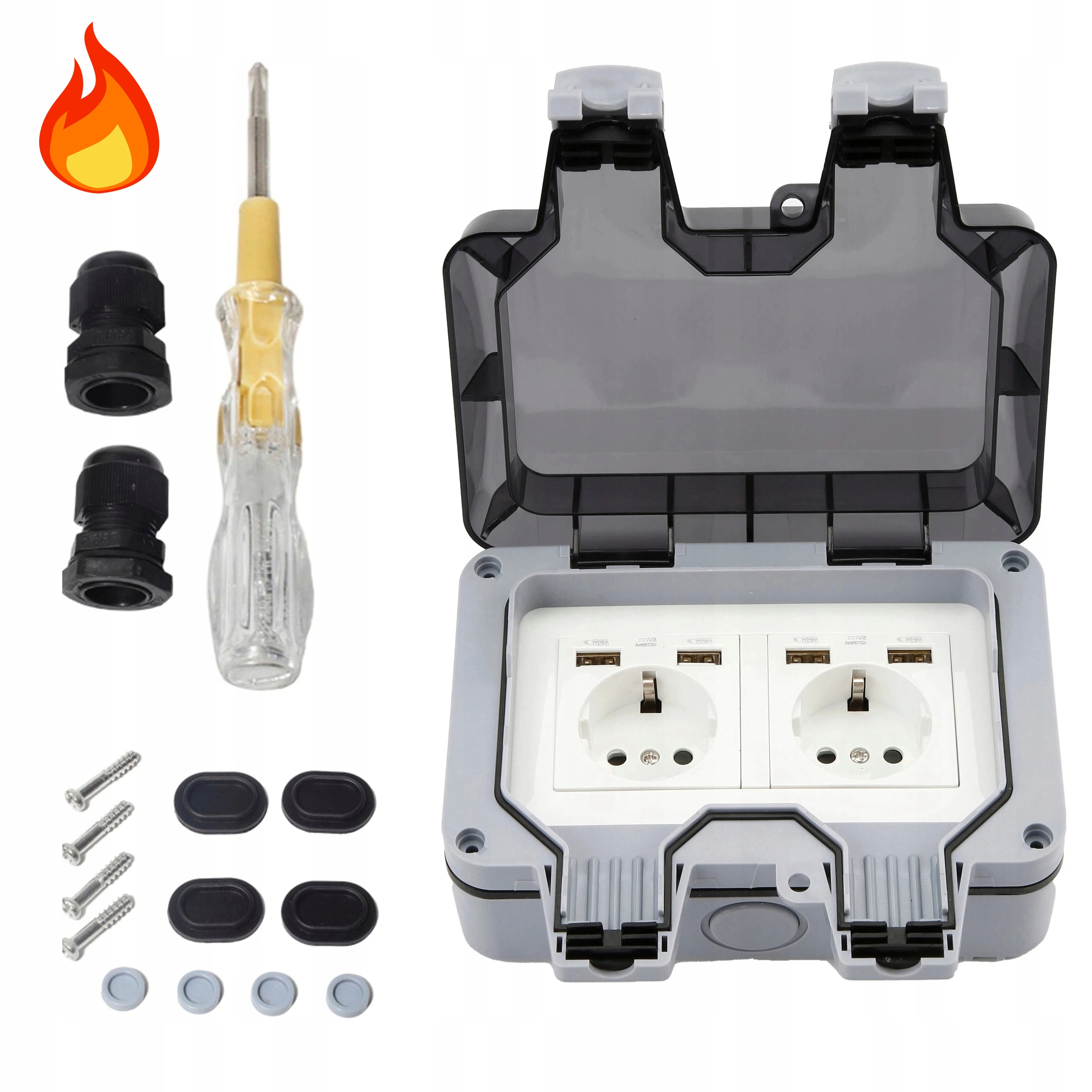 IP66 Kontrolka Venkovní Zásuvky Odolná Proti Nárazům A Otřesům