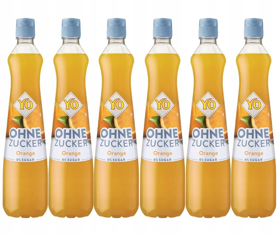 6 x Pomerančový sirup Bez Cukru Šťáva do vody a nápojů Čaje 6 x 700 ml Yo