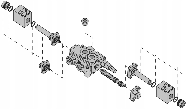 ROZDZIELACZ HYDRAULICZNY ELEKTRYCZNY 3 SEK 80L 12V Numer katalogowy części V-F80-3S-EE1257