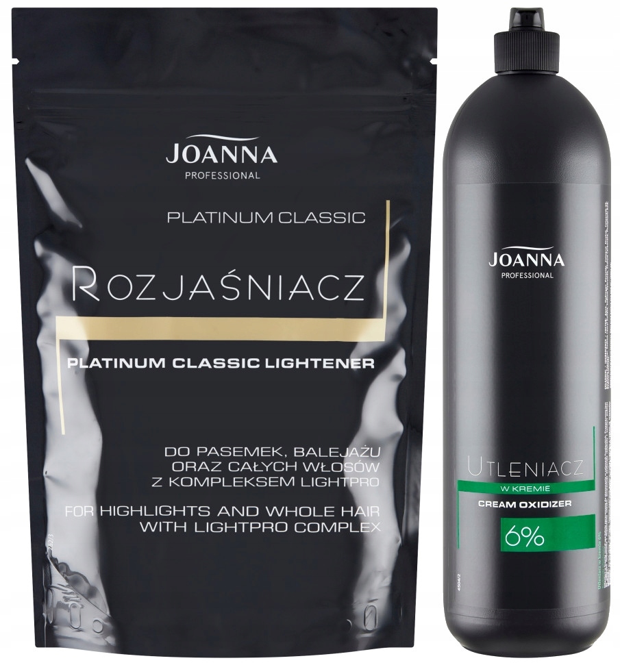 Joanna Platinum Classic Rozjaśniacz + Utleniacz 6% 12154948052 - Allegro.pl
