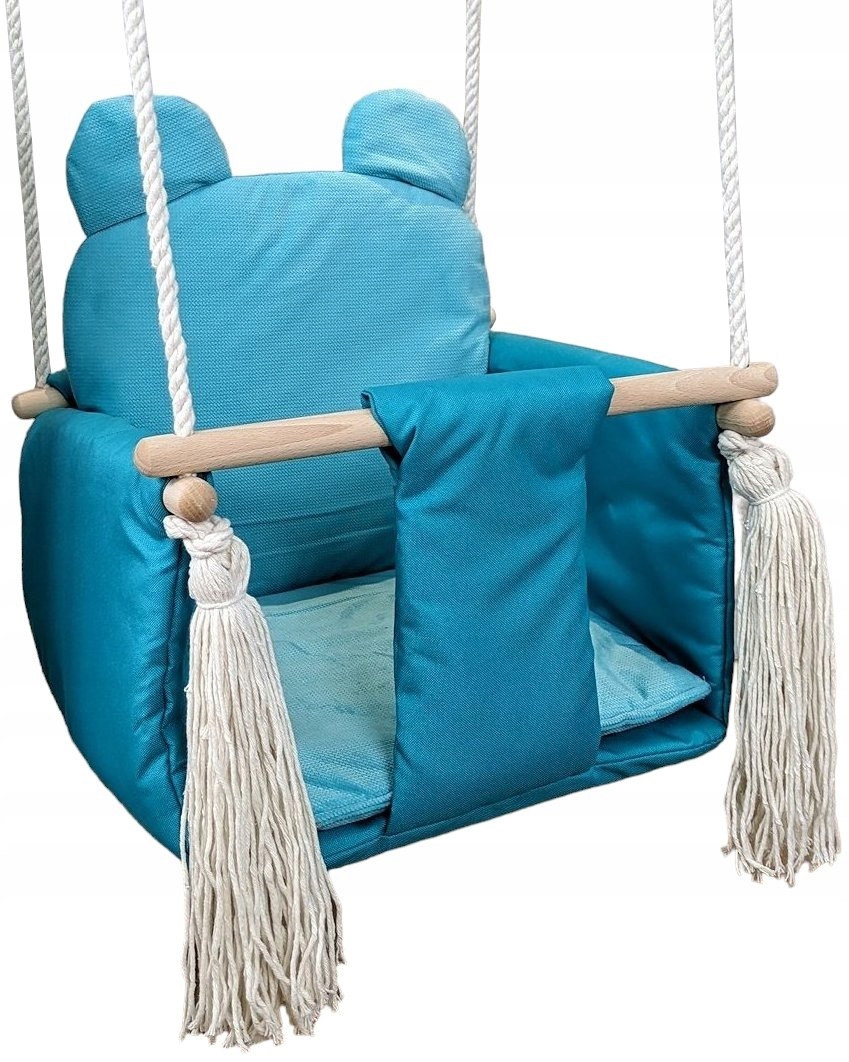 HUŚTAWKA LULLABY MINT DLA DZIECI DOM OGRÓD VELVET PASY BEZPIECZEŃSTWA