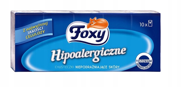 

Foxy Chusteczki Higieniczne 10x9SZT Hipoalergiczne
