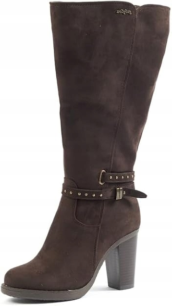 Zimní Gabylou Dámské Hnědé Kozačky Na Podpatku Na Zip 38 J_a