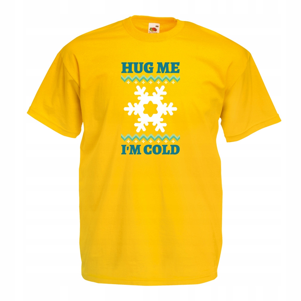 

Koszulka hug me im cold S żółta