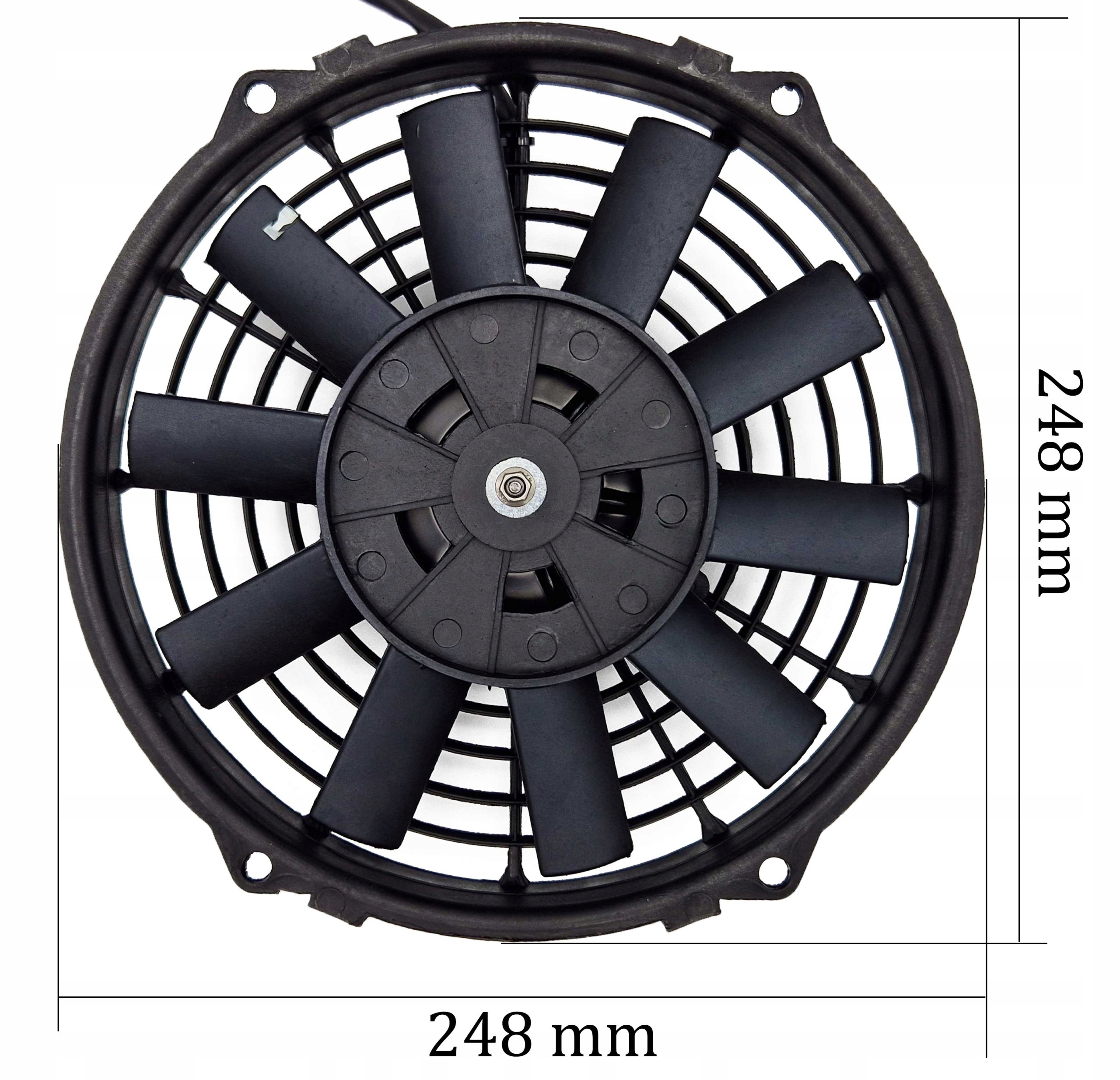 CIENKI WENTYLATOR CHŁODNICY 12V 23cm ssący Producent części Inny