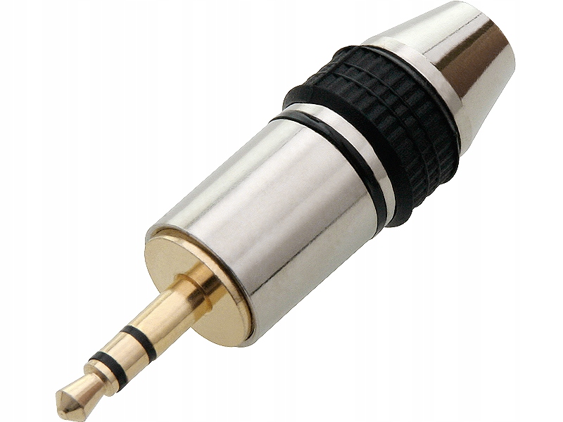 

Wtyk mini Jack 3,5 Stereo na kabel o śred 6mm(2965