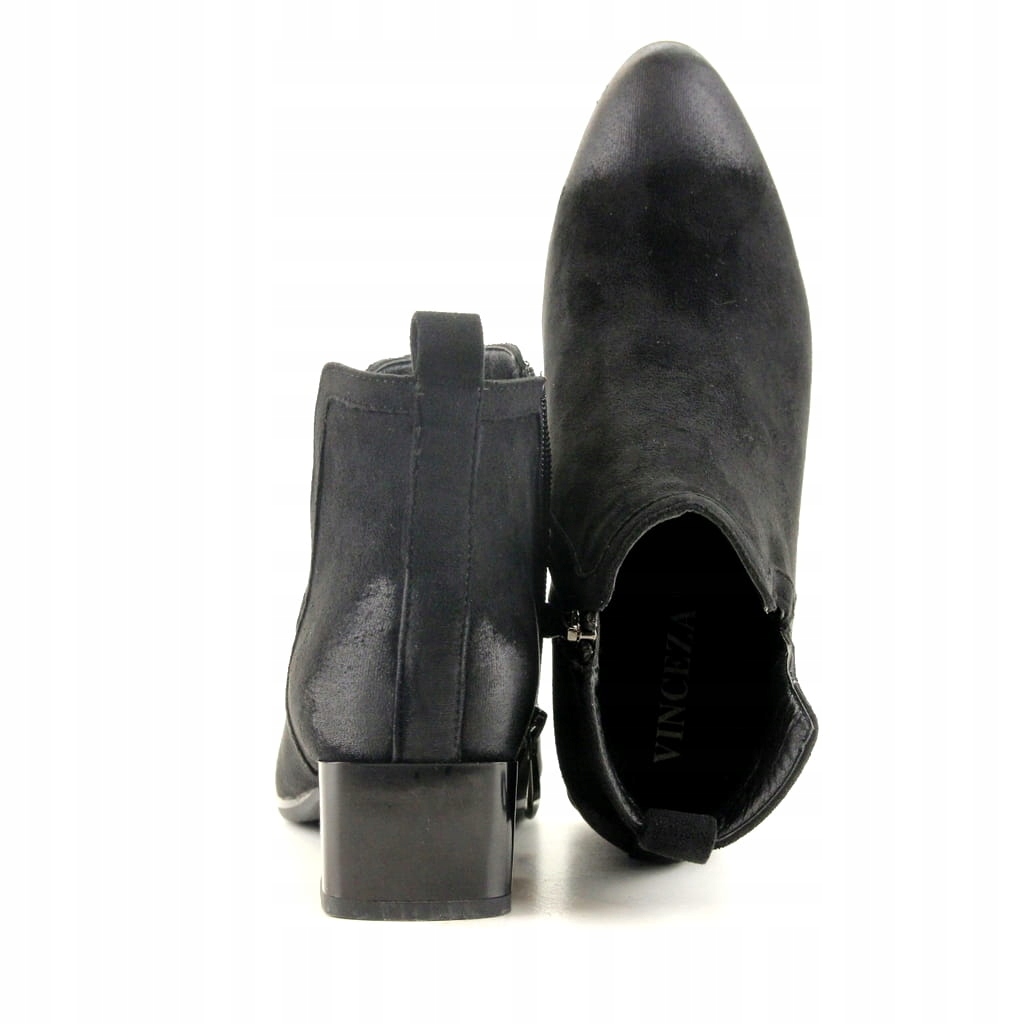 iBUTY BOTKI VINCEZA 10798 CZARNE ZAMSZOWE 40 Rozmiar 40