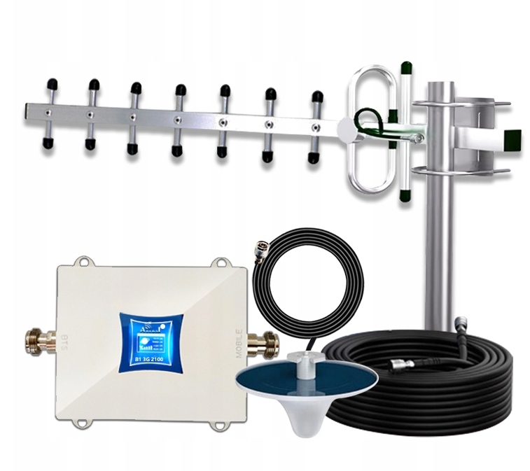 Комплект усилитель 65DBI сигнала телефона GSM интернет 3G 4G антенны 10М