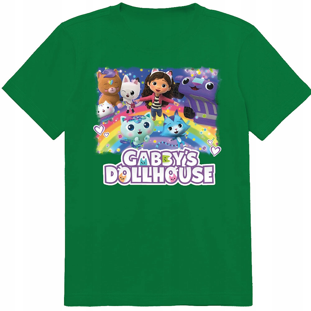 ZESTAW 3W1 KOSZULKA DLA DZIECI TATUAŻE NAKLEJKI KOCI DOMEK GABI 116 JAKOŚĆ Rozmiar XS