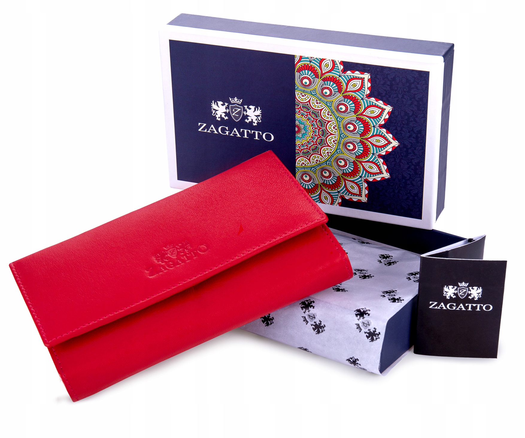 

Zagatto Duży portfel damski skórzany rozbudowany