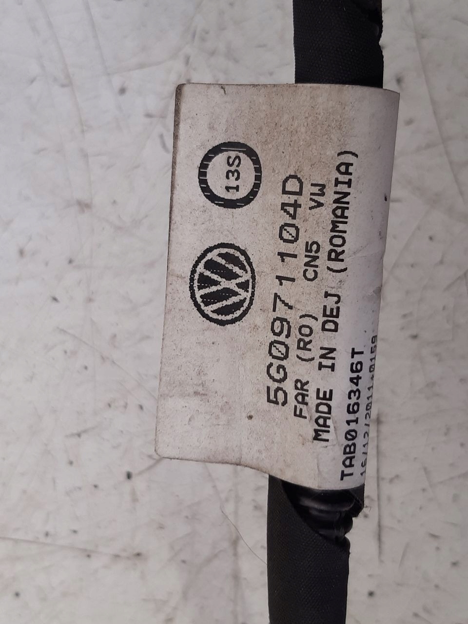 bundle wiring PDC rear part VW Golf VII 1,4 TSI