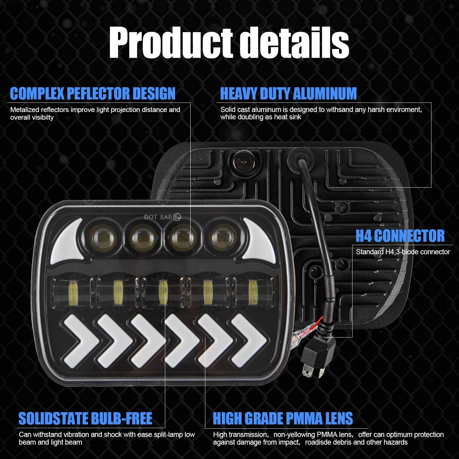 REFLEKTOR LAMPA LED PRZEDNIA HOMOLOGACJA MOTOCYKL Producent inny