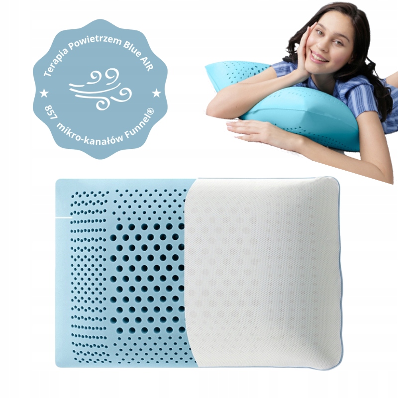 Ortopedyczna Poduszka Visco do Terapii Powietrzem Blue Air Poszewka