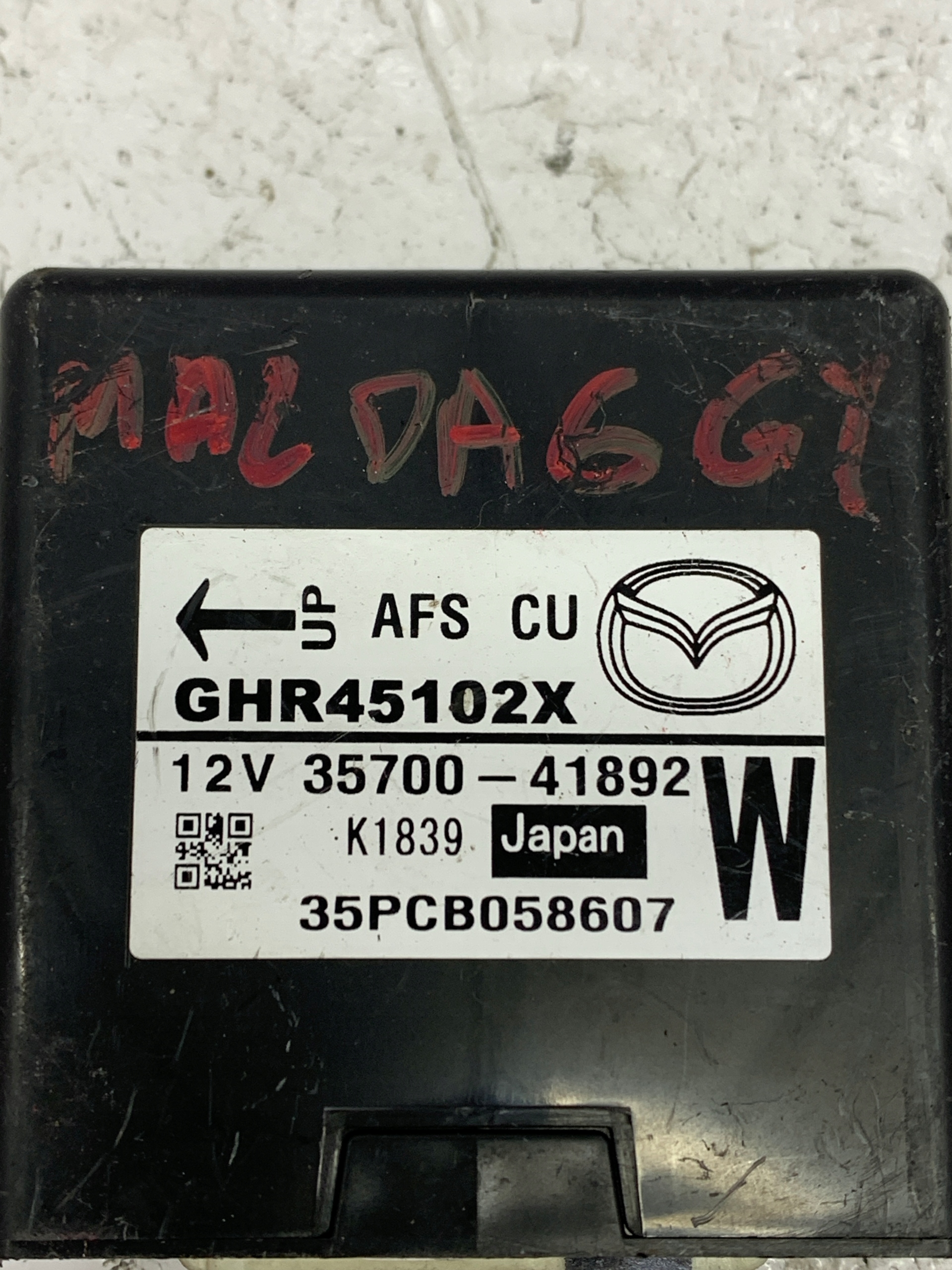 module control unit GHR45102X MAZDA