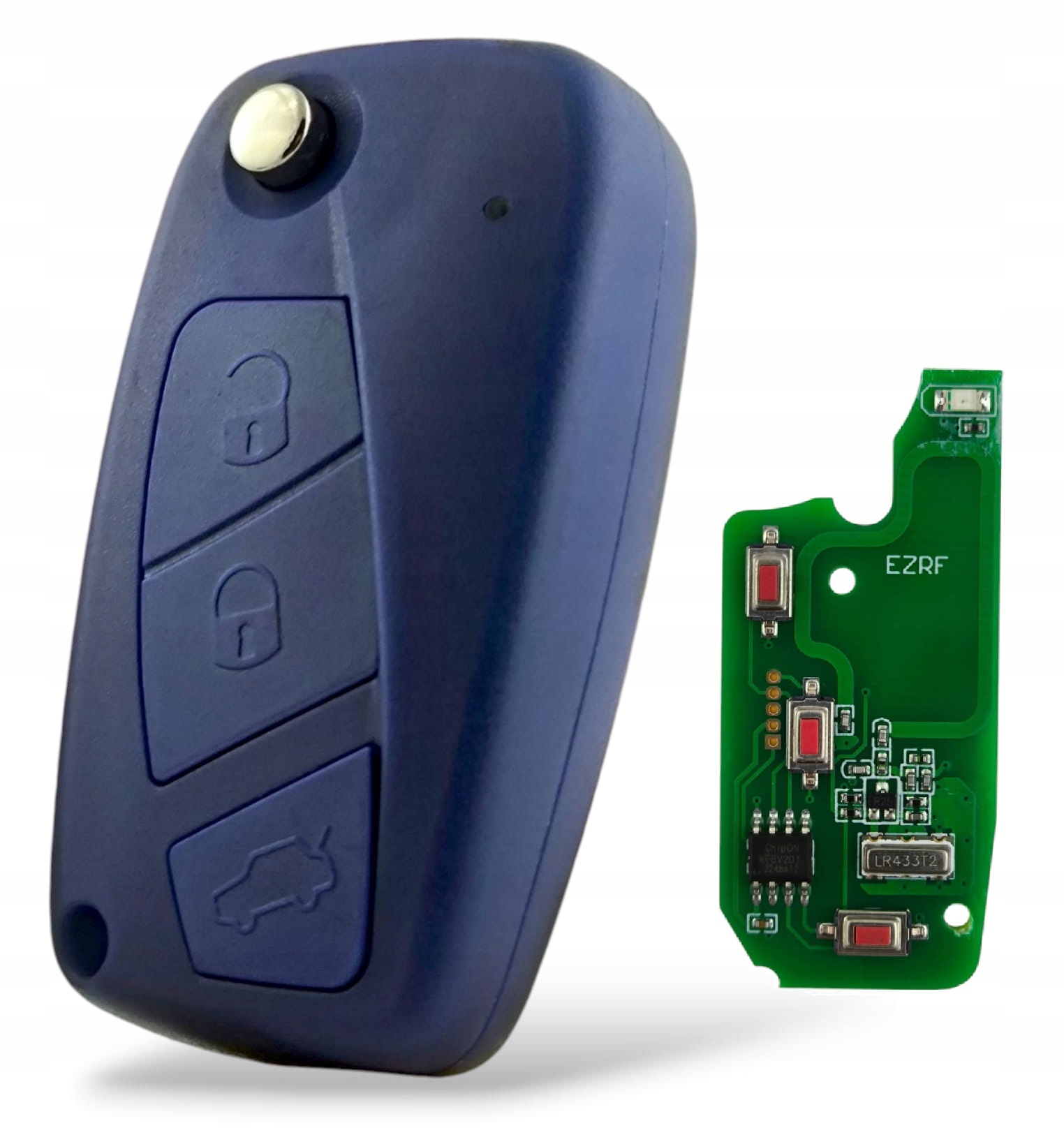 Klíč s dálkovým ovládáním Fiat 433MHz id48 Ducato Panda Grande Punto Linea 500 Fiorino