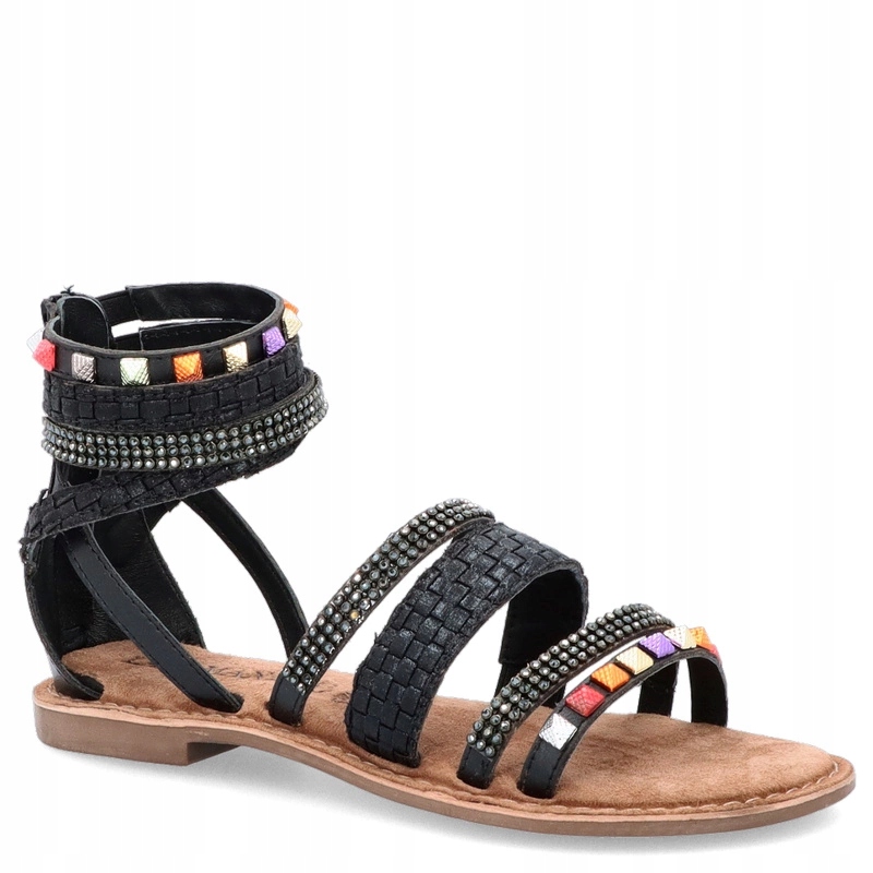 Dámské gladiátorské sandály Lazamani LA75406 Černé 39