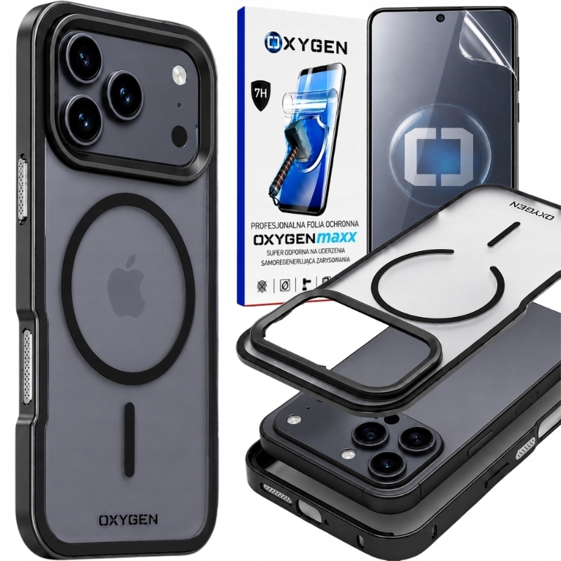Etui na telefon Oxygen Aura MaGSafe do Apple iPhone 17 Pro Max +Super Folia