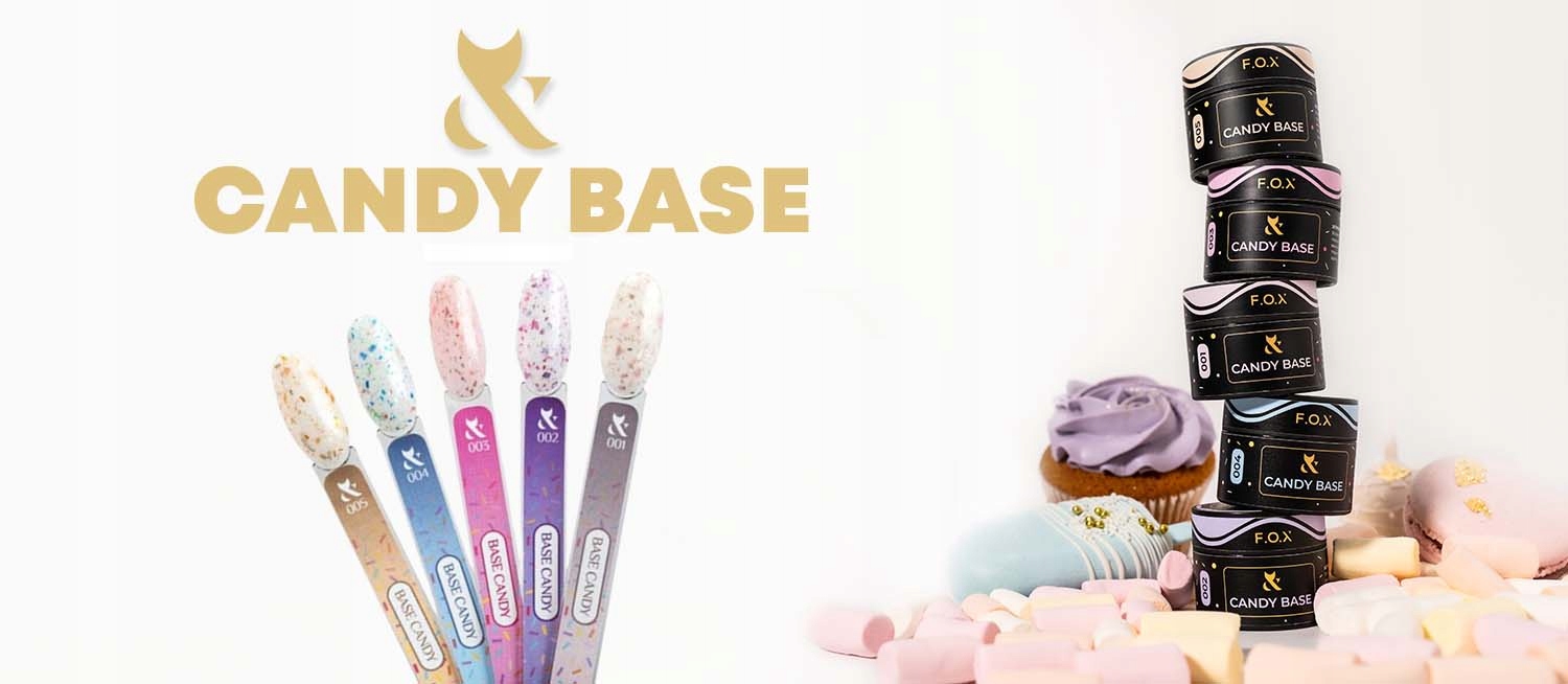 Baza Hybrydowa Do Paznokci Z Drobinkami FOX Candy Base 10ml 03 Różowa Rodzaj budująca
