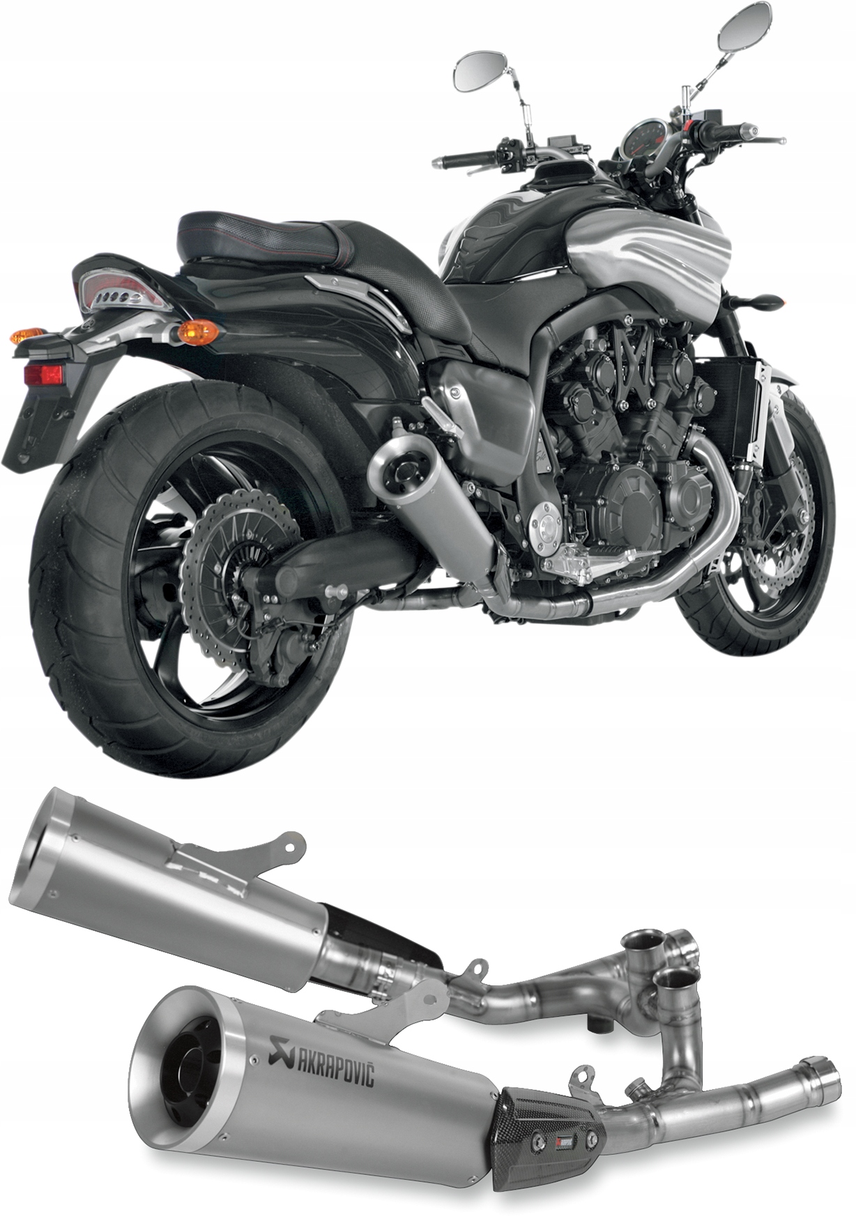 S-Y17SO1-HBAV - Глушник вихлопних газів Akrapovic Yamaha VMAX 1700 2009-2016