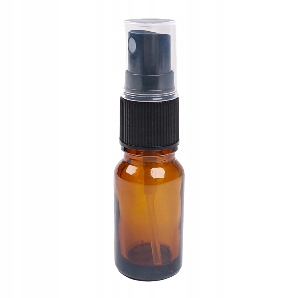 Brązowa Butelka Szklana 10 ml z Czarnym Atomizerem do Perfum i Kosmetyków Rodzaj flakon z atomizerem