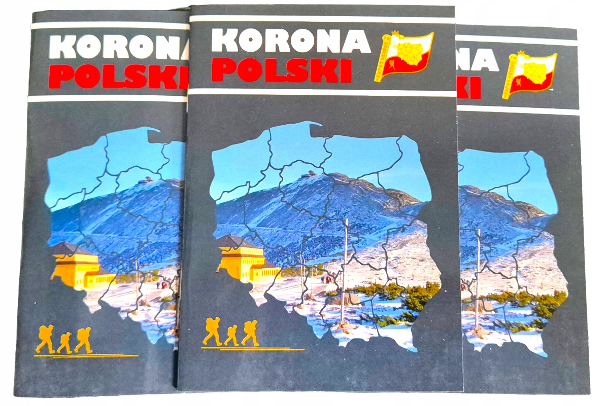 sada 3 kusů knížka na razítka odznaky koruna polský jako dárek