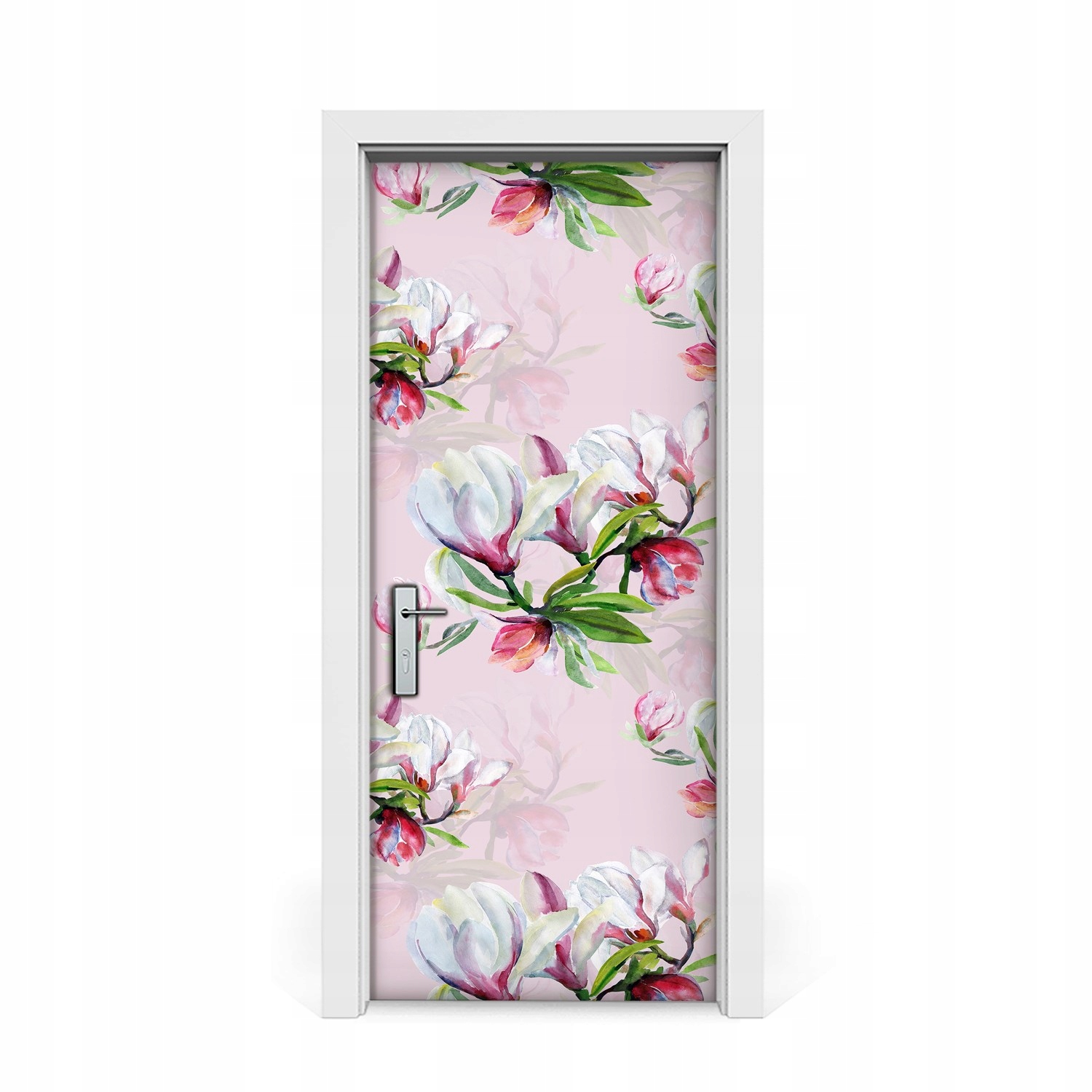 

Naklejka na drzwi Malowane kwiaty magnolii 85x205